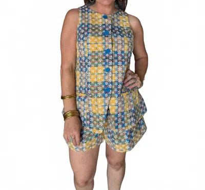 Aureum Embroidered Vest In Multicolor