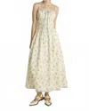 Aureum Floral Midi Dress In Ivory In Neutral