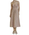 Aureum Floral Pleated Midi Dress In Mauve In Multi