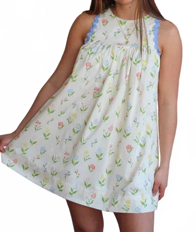 Aureum Floral Sweetheart Mini Dress In Ivory