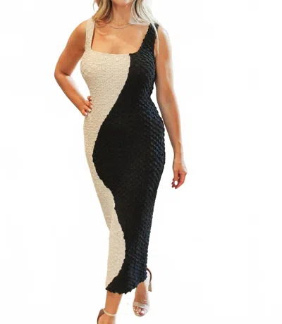 Aureum Ice Cream We Scream Maxi Dress In Black/ivory In Multi
