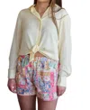 Aureum Lady Printed Short In Pink In Pink