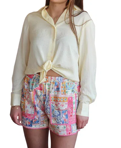 Aureum Lady Printed Short In Pink