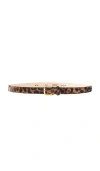 Aureum Ponyhair Belt In Leopard