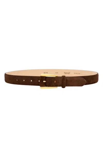 Aureum Maia Leather Belt In Brown