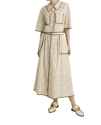 Aureum Mod Garden Skirt In Beige In Sand