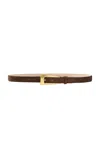 Aureum No. 10 Suede Belt In Chocolate