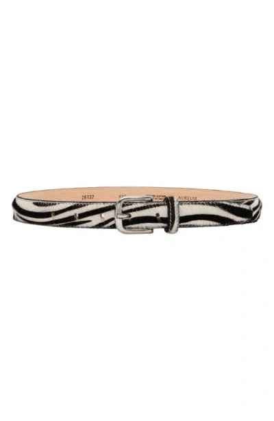 Aureum No. 14 Genuine Calf Hair Belt In Animal Print