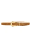 Aureum No. 17 Suede Belt In Honeycomb Suede/gold