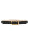 Aureum No. 19 Leather Belt In Black