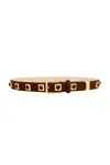 Aureum No. 2 Belt In Chocolate Suede & Gold