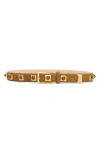 Aureum No. 2 Stud Leather Belt In Brown