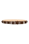 Aureum No. 2 Stud Leather Belt In Metallic