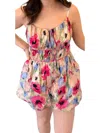 Aureum Painted Petals Bubble Romper In Multi In Multi