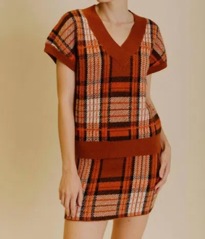 Aureum Plaid Sweater Vest In Multi