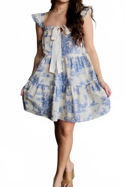 Aureum Rosemarie Ruffle Dress In Blue