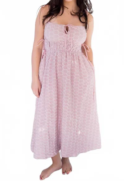 Aureum Rosette Midi Dress In Purple