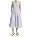 Aureum Sailor Midi Dress In Pale Blue In Blue