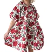 Aureum Roses Damsk Babydoll Dress In Red In Red