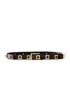Aureum Black Studded Belt In Black