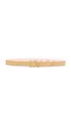 Aureum Suede Buckle Belt In Tan