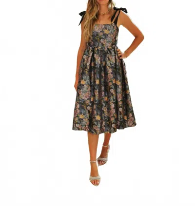 Aureum Tied Jacquard Mini Dress In Multi