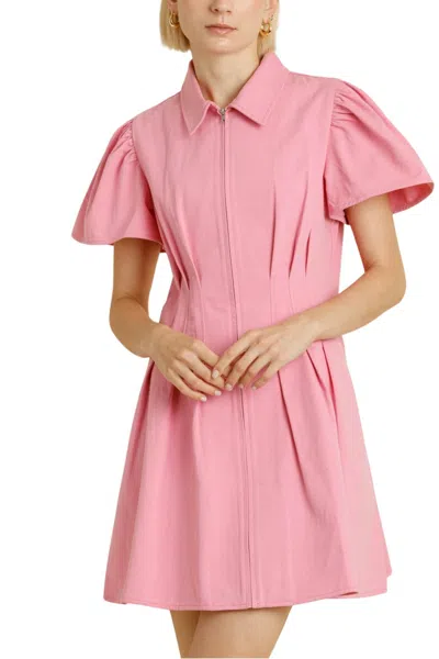 Aureum Utility Mini Dress In Pink