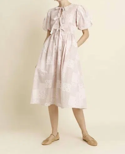 Aureum Valerie Blush Smocked Dress In Pink