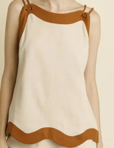 Aureum Wave Blouse In Brown