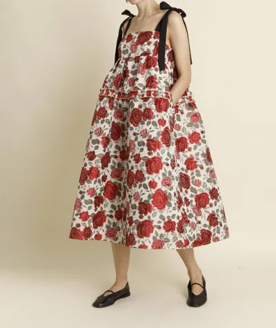 Aureum Women's Roses Jacquard Midi Dress In Multi