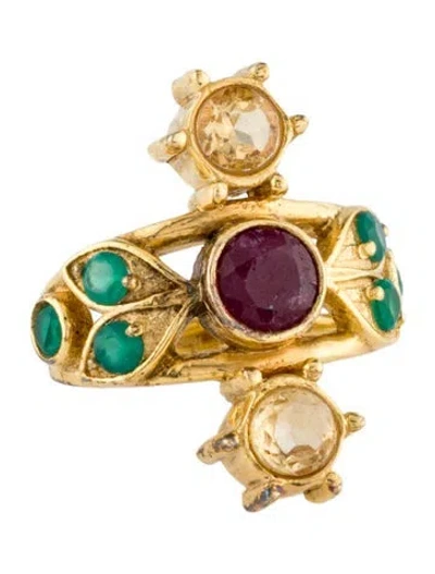 Pre-owned Aureum X Heavy Manners Multistone Cocktail Ring