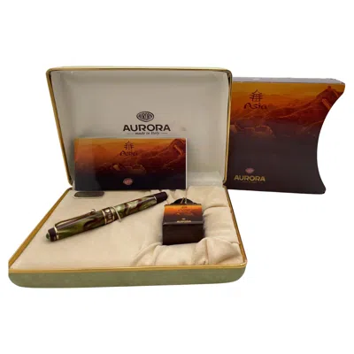 Pre-owned Aurora Asia Limited Edition Fountain Pen With Ink, Boxes & Papers In Gold