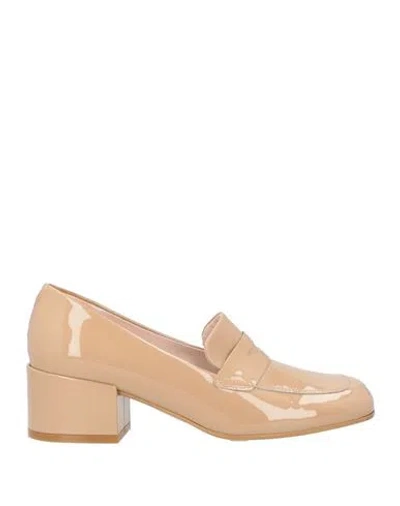 Aurora Woman Loafers Sand Size 8 Leather In Beige