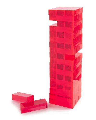 Aurosi Acrylic Tumble Tower Set In Neon Pink