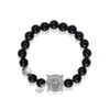 Aurozia Women's Black / Silver Three Charms Solar Meridian Whitegold Plated Sundial And The Sun Coin Black A In Brown