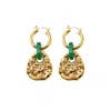 Aurozia Women's Flying Bird Love Odyssey Gold Platinum Plated Ancient Bronze Phoenix Coin Drop Earrings In Gold