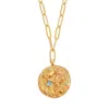 Aurozia Women's Gold Constellations Aquarius Double-sided Coin Necklace In Gold
