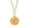 Aurozia Women's Gold Constellations Aries Double-sided Customized Coin Necklace In Gold
