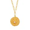 Aurozia Women's Gold Constellations Cancer Double-sided Customized Coin Necklace In Gold