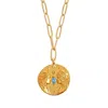 Aurozia Women's Gold Constellations Gemini Double-sided Coin Necklace In Gold