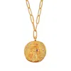 Aurozia Women's Gold Constellations Libra Double-sided Coin Necklace In Gold