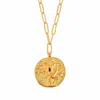 Aurozia Women's Gold Constellations Scorpio Double-sided Coin Necklace In Gold