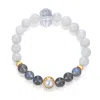 Aurozia Women's Gold Echoes Within Lunar Phase& Moon Grey Moonstone Crystal Bracelet In Gold
