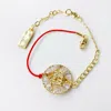 Aurozia Women's Gold Fortune Unfolds Red Rope Chain Good Luck Bracelet In Gold