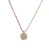 Aurozia Women's Gold / Purple Three Charms Venus Bound The Endless Love Knot Crystal Beaded Necklace Lepidol In Multi