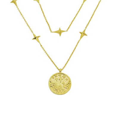 Aurozia Women's Gold Tarot The Star Layered Necklaces