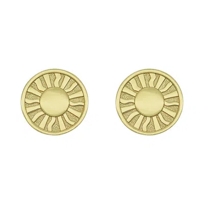 Aurozia Women's Gold Tarot The Sun Stud Earrings & Ear Clips
