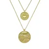 Aurozia Women's Gold Tarot The Sun Sunflower Layered Necklaces In Gold