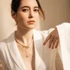 Aurozia Women's Gold The Alphabet Eye Letter Mother Of Pearl Shell Pendant Diamond Pearl Necklace In Gold