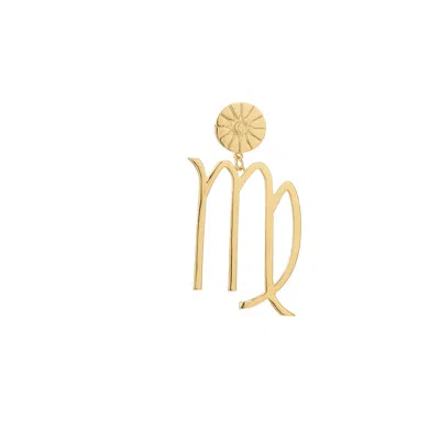 Aurozia Women's Gold The Zodiac Art Virgo Statement Earring
